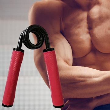 Тренажер силы хвата, металлический портативный тренажер для пальцев, красный, 350 фунтов