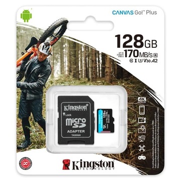 Kingston microSDXC Canvas Go! Плюс адаптер для карт памяти 512 ГБ 170R A2 U3 V30