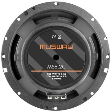 Комплект автомобильных динамиков Musway MS6.2C - 165 мм 16,5 см 2x100 Вт 3 Ом