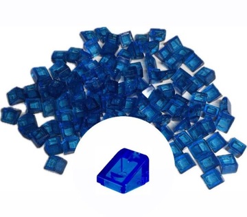 LEGO Klocek 100szt Slope Skos Serek 1x1 Trans Dark blue 54200
