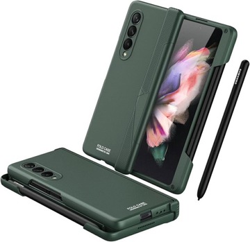 Чехол для Galaxy Z Fold 3, складной чехол с закаленной защитной пленкой для экрана