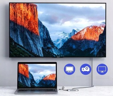 HUB 8in1 USB-C HDMI 4K SD Ethernet Гигабитный адаптер