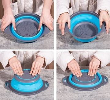 ДУРШЛАДЕР ГИБКИЙ СКЛАДНОЙ СИЛИКОНОВЫЙ КУХОННЫЙ ДРУГЛАС 24 см