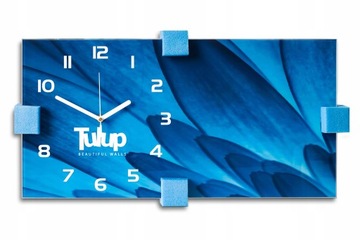 Настенные часы из бесшумного стекла, 3D абстракция, 60х30 см