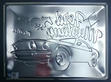 Знак 30х40 Ford Mustang MEET THE BOSS, ПОДАРОК, КОЛЛЕКЦИЯ, УНИКАЛЬНЫЙ, ОРИГИНАЛЬНЫЙ