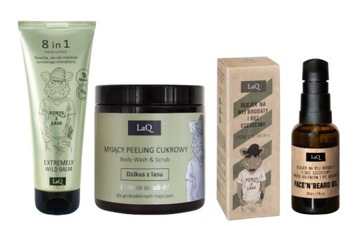 LAQ DZIKUS ZESTAW MĘSKI 3cz BALSAM+PEELING+OLEJEK