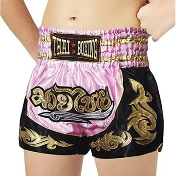 Spodenki Kickboxing Muay Thai 10-12 lat - Różowe S