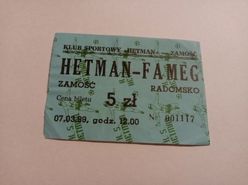 HETMAN ZAMOŚĆ - RKS RADOMSKO 07-03-1999