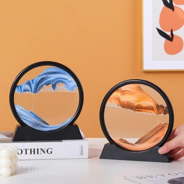 3D украшение стола с глубоким морским песком, песочные часы, пейзаж, плавное изображение