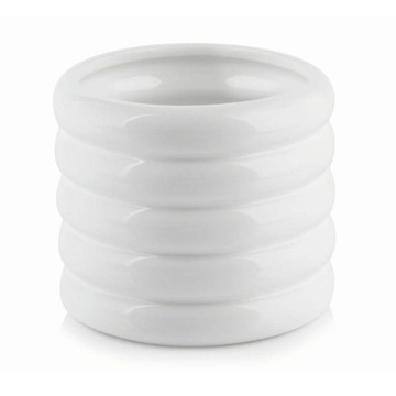 Biała osłonka na doniczkę walec 15 cm Polnix