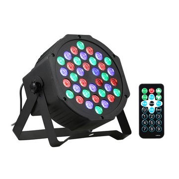 Lampa sceniczna RGB 24W 36 LED z pilotem IR
