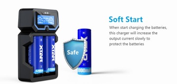 XTAR X2 NEW 18650/26650 Li-ION NI-MH зарядное устройство 2A