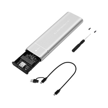 Адаптер корпуса Plug and Play M.2 NVMe Универсальный, легкий, серебристый.