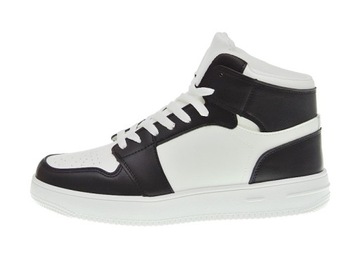 MĘSKIE BUTY SPORTOWE ZA KOSTKĘ Black/white r.42