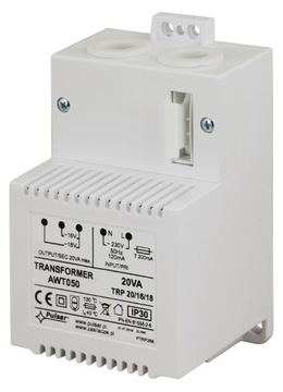 PULSAR TRANSFORMATOR AWT050 20VA 16V / 18V AC 1,2A / 1A