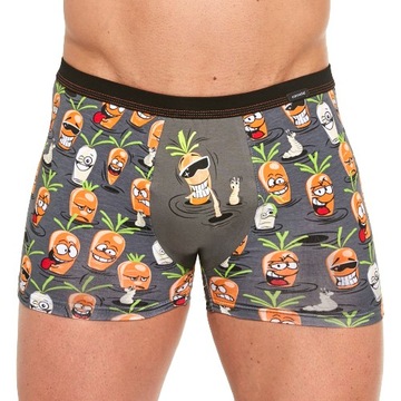Bokserki męskie Cornette Tattoo 280/212 Carrot r. XXL (52) marchewki grafit
