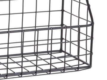 Полка металлическая подвесная LOFT Lattice 33x10x23см ЧЕРНАЯ