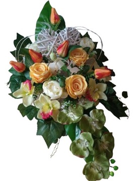 Украшение кладбища МОГИЛА композиция ВЕСНА ПАСХА тюльпан