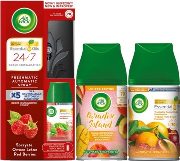 Air Wick Freshmatic Soczyste Owoce Leśne Komplet z dwoma wkładami MIX