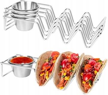 3 szt Stojak na taco ze stali nierdzewnej