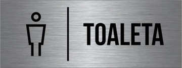 TABLICZKA Toaleta Męska WC Aluminium Piktogram