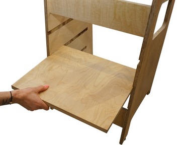 Кухонная помощница Детская кухонная помощница, массивная, регулируемая, белая