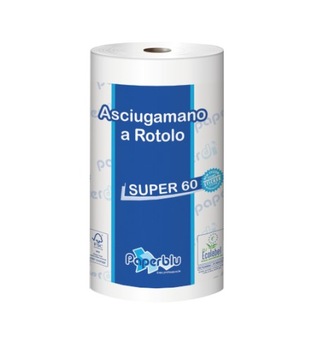 PAPERDI Ręcznik papierowy kuchenny SUPER 60mb 2w 200 listków biały 1 rolka