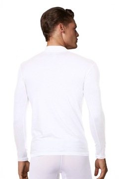 półgolf męski biały koszulka długi rękaw 2930 XXL