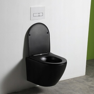 ТУАЛЕТНЫЙ НАБОР GEBERIT DUOFIX FRAME ARBO SLIM RIM ЧАША МАТОВАЯ ЧЕРНАЯ КНОПКА