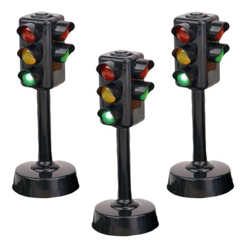 3 sztuk Sygnały drogowe Lampa Zabawka Sygnalizacja
