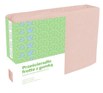 PRZEŚCIERADŁO FROTTE Z GUMKĄ PUDROWE 200x220 BRUDNY RÓŻ GĘSTE NA MATERAC