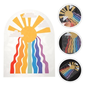 Красочные наклейки Радужные стеклянные ловцы солнца
