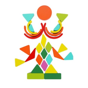 Деревянные геометрические манипулятивные пазлы Монтессори.