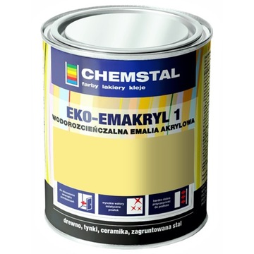 Farba akrylowa EKO-EMAKRYL CHEMSTAL Kremowy 3L