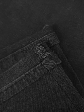 czarne SPODENKI męskie JEANSOWE szorty krótkie spodnie PAS z GUMKĄ 255, M