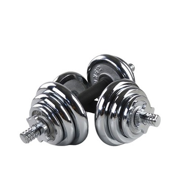 Hantle żeliwne 2x10kg WALIZKA regulowane chromowane zestaw 20kg