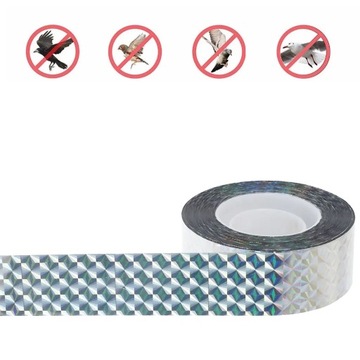 TAŚMA ODSTRASZAJĄCA PTAKI | 5cm / 50m | ODSTRASZACZ PTAKÓW DO OGRODU