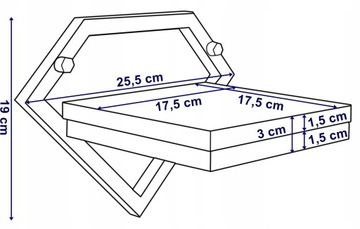 KWIETNIK WISZĄCY METALOWY NA ŚCIANĘ ŚCIENNY LOFT PÓŁKA NA KWIATY ROŚLINY
