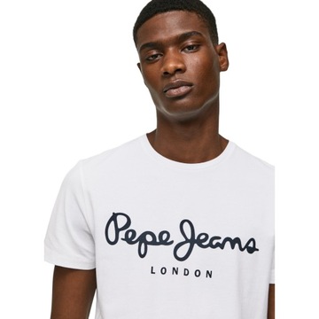 PEPE JEANS KOSZULKA MĘSKA T-SHIRT ORIGINAL STRETCH N FUTURE BIAŁA r.XL