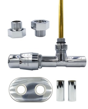 Zawory termo 50mm UNICO chrom lewy GZ1/2 AiO