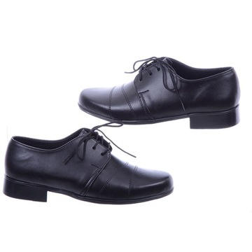 Półbuty Chłopięce Komunijne buty czarne chłopak 37