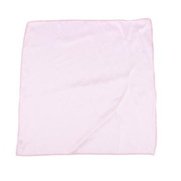 Zwykła poszetka z czystego jedwabiu dla mężczyzn w kolorze różowym