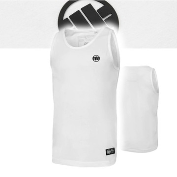 PITBULL WEST COAST MĘSKA KOSZULKA TANK TOP SMALL LOGO 190 BIAŁY M