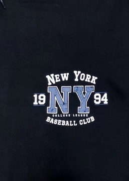 8XL Duże Czarne Dresy Ściągacz Jogger New York Ny