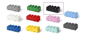 Pojemnik na LEGO z szufladkami Brick 8 Czarny