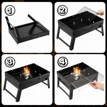 СКЛАДНОЙ ТУРИСТИЧЕСКИЙ ЧЕМОДАН-ГРИЛЬ ПОРТАТИВНЫЙ УГОЛЬНЫЙ САД С РУЧКОЙ