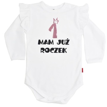 Body z falbanką Mam już roczek cyferką 1 92