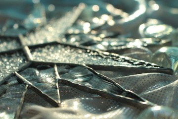 Звезда из многоконечного хрустального витража Тиффани