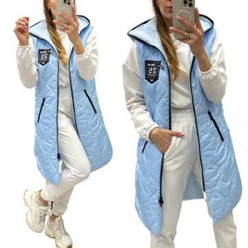 KAMIZELKA BEZRĘKAWNIK DESIRE __ BABY BLUE ___ M