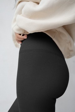 ЛЕГГИНГИ С ВЫСОКОЙ ПОСАДКОЙ, РЕБИНКА, ФОРМИРОВАНИЕ, непрозрачный хлопок - 908 XXL